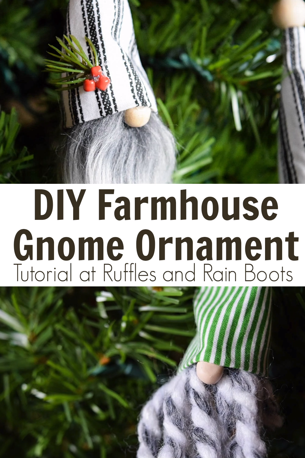 Farmhouse Gnome Ornament -   20 holiday Design video tutorials ideas