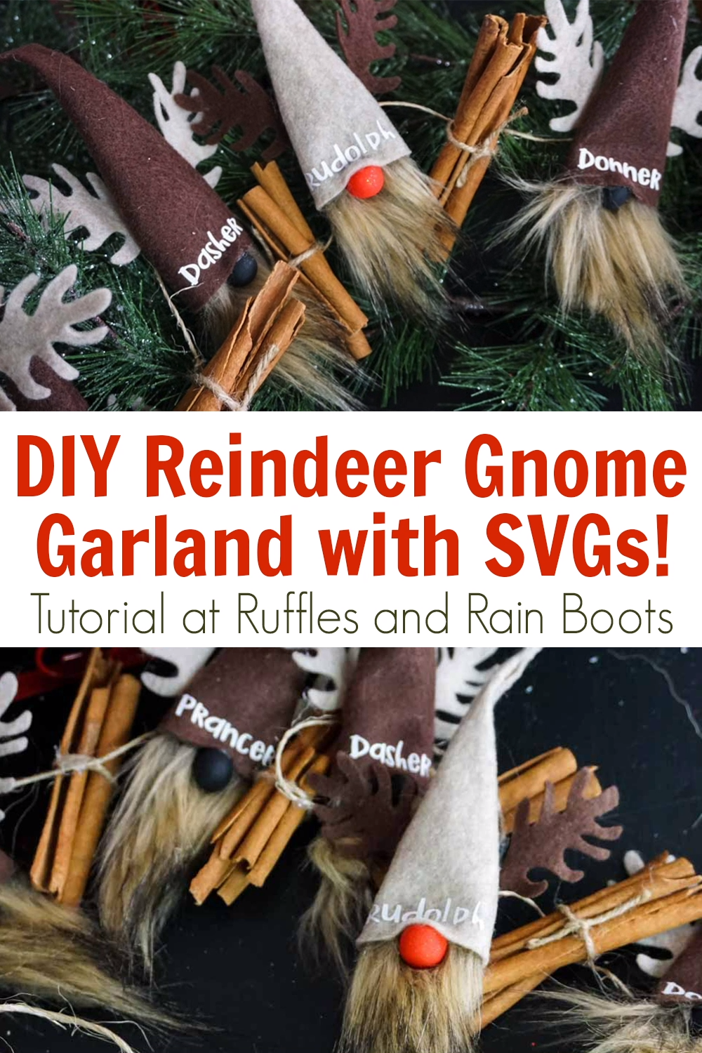 Reindeer Gnome Garland -   20 holiday Design video tutorials ideas