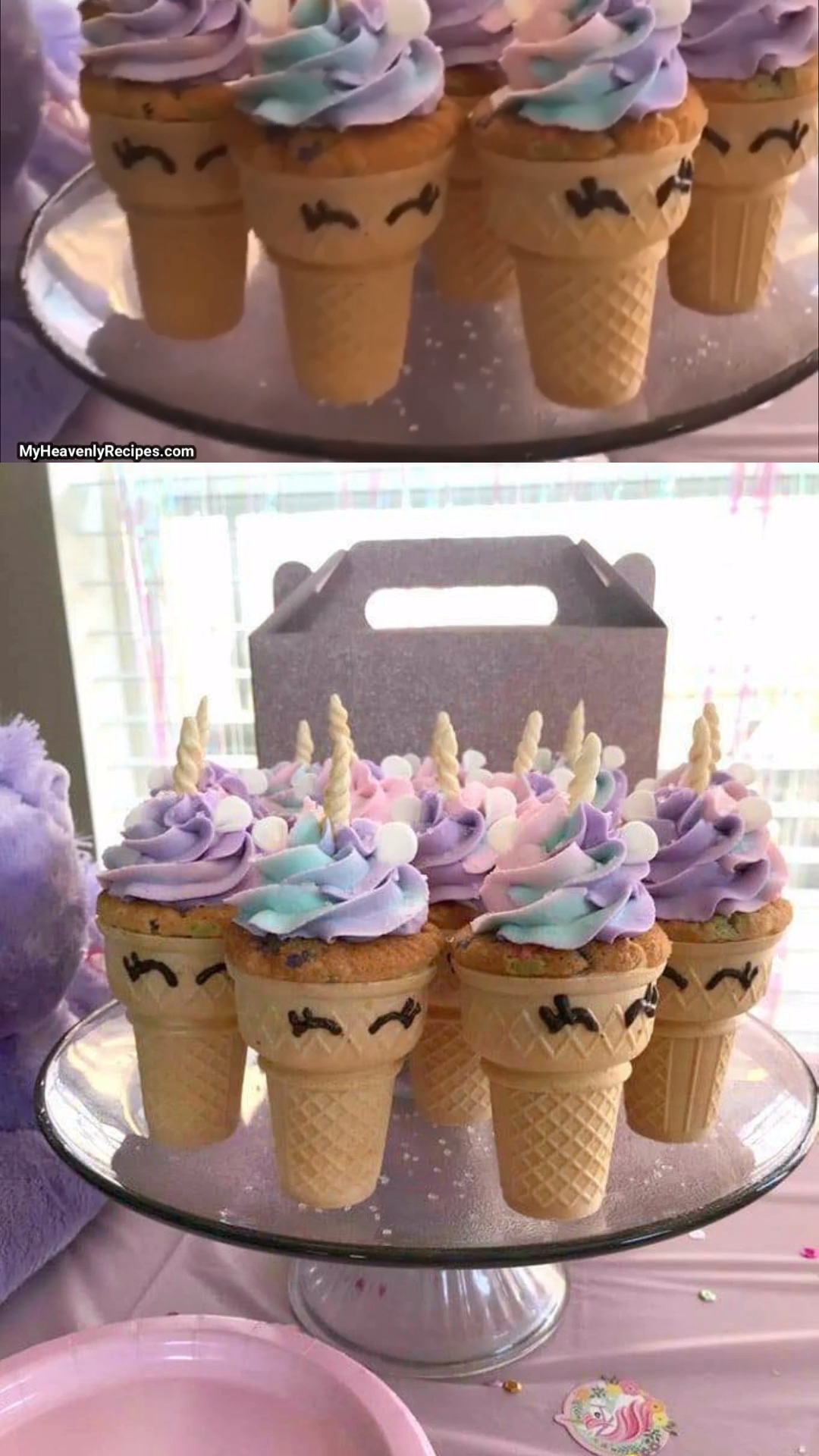 Unicorn Cupcake Cones -   20 unicorn desserts Table ideas