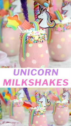 Unicorn Milkshakes -   20 unicorn desserts Table ideas