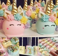 Unicorn themed Dessert Table in a Box Treat Party Package -   20 unicorn desserts Table ideas