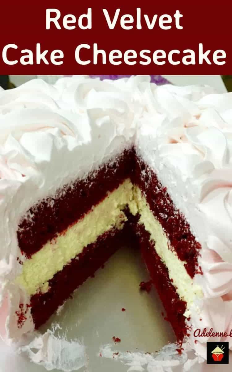 RED VELVET CAKE CHEESECAKE. It's a BIG WOW! Lovely vanilla cheesecake sandwiched between soft red velvet cakes and then topped with a light, fluffy puffy whipped cream frosting. It really is a WOW! -   21 cake Carrot red velvet ideas