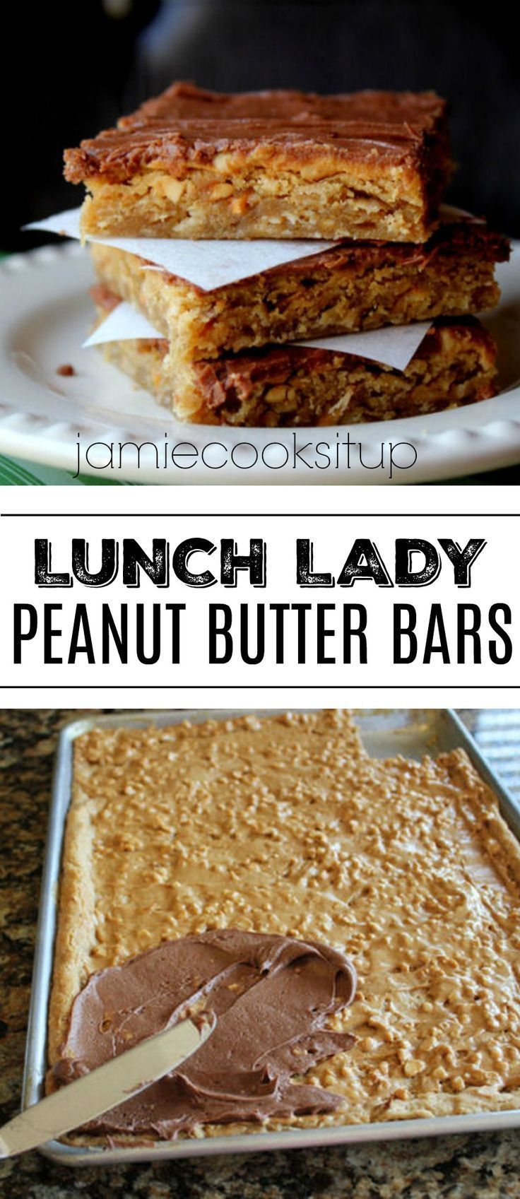 Lunch Lady Peanut Butter Oatmeal Chocolate Bars -   21 large desserts For A Crowd ideas