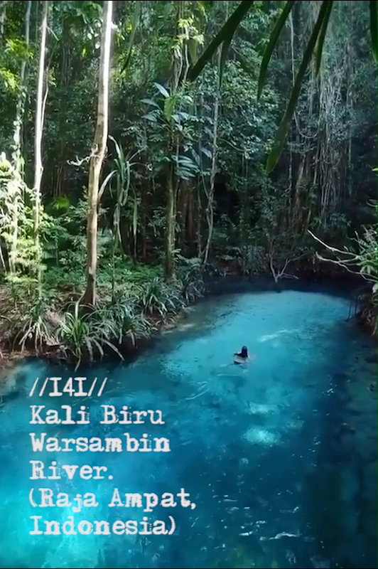 //141// Kali Biru Warsambin River. (Raja Ampat, Indonesia) -   22 amazing travel destinations Videos ideas