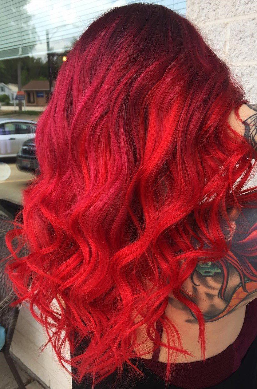32 Cute Dyed Haircuts To Try Right Now -   7 hair Red cereza ideas