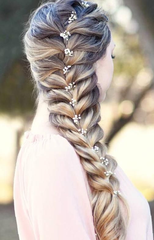 47 Elegant Ways To Style Side Braid For Long Hair - SooShell -   8 hairstyles Party straight ideas