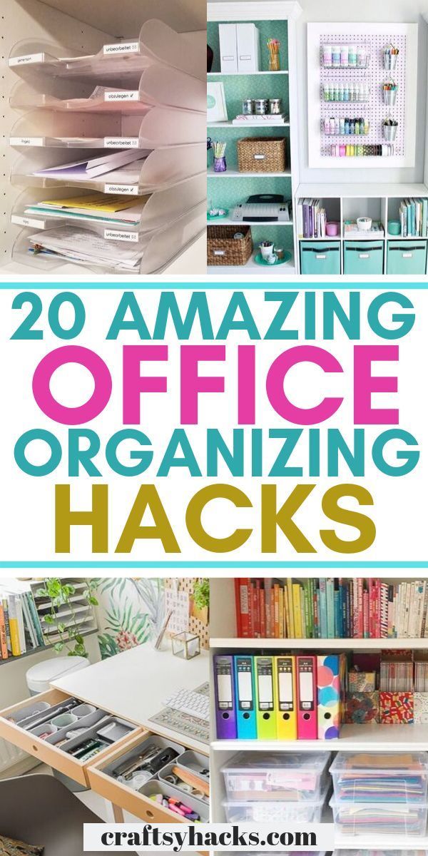 20 Creative Office Organization Ideas - Craftsy Hacks -   11 diy projects Organizing organization ideas