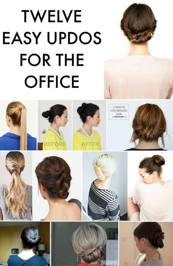 12 Easy Office Updos: Buns, Chignons & More for Busy for Professionals -   14 proffesional hairstyles For Work ideas