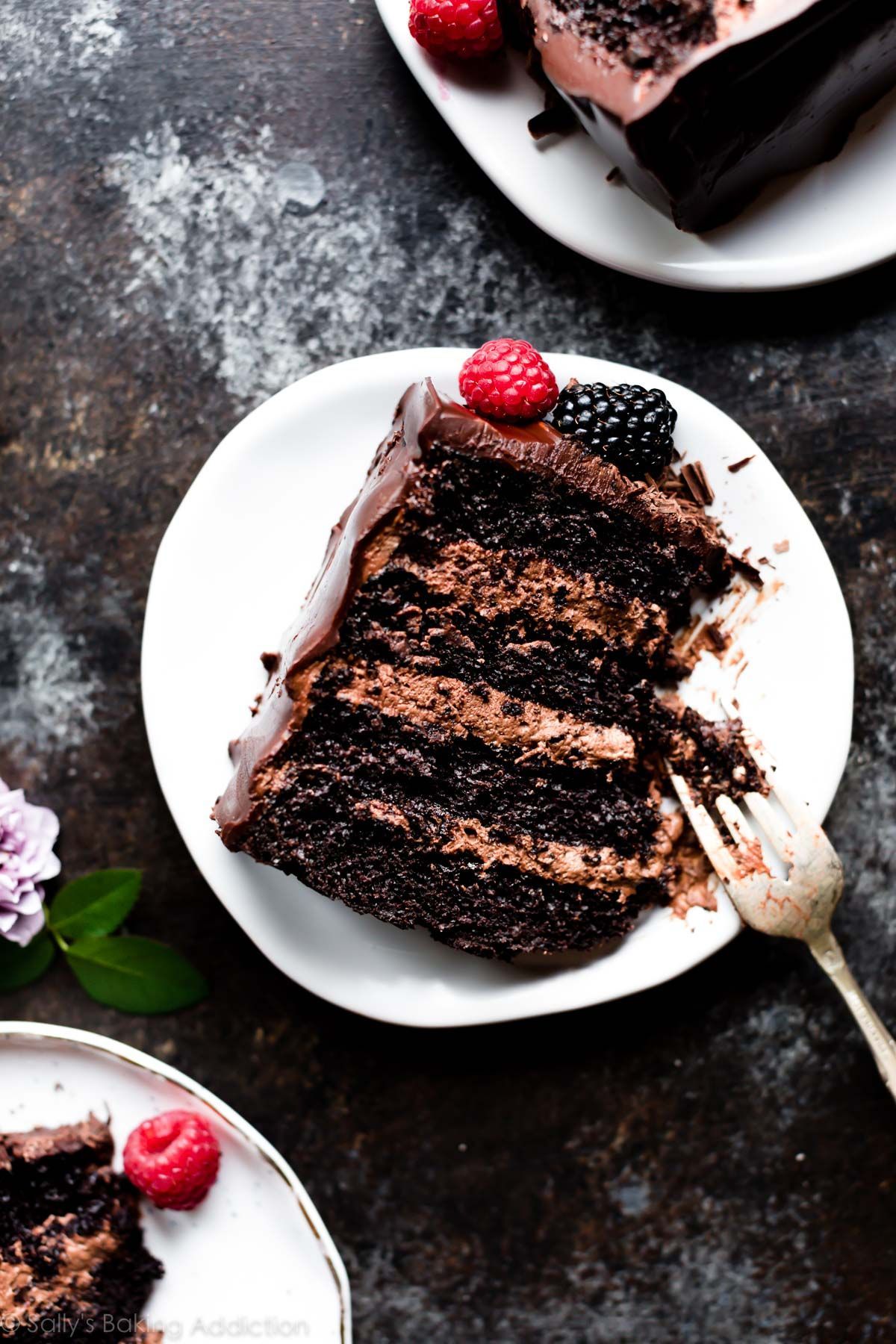 Dark Chocolate Mousse Cake | Sally's Baking Addiction -   15 chocolate cake Aesthetic ideas