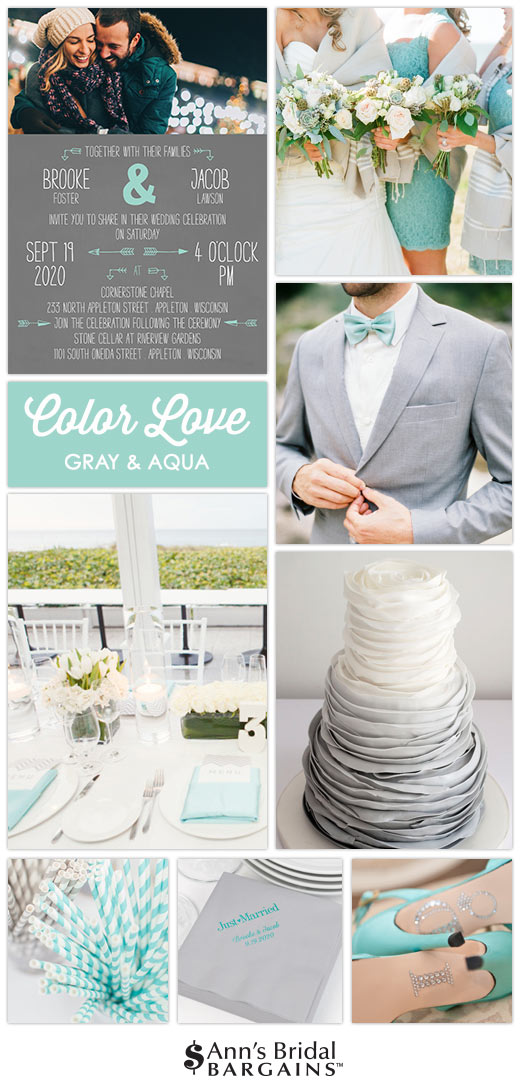 Color Love: Gray and Aqua -   15 wedding Blue aqua ideas