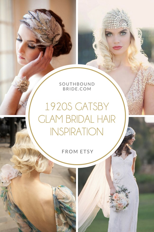 1920s Gatsby Glam Bridal Hair Inspiration -   15 wedding Themes 1920s ideas
