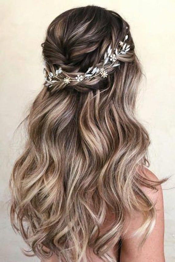 Bridal hair piece Bridal hair vine Blue Opal Bridal halo Wedding hair piece Wedding hair -   15 zendaya hairstyles Braided ideas