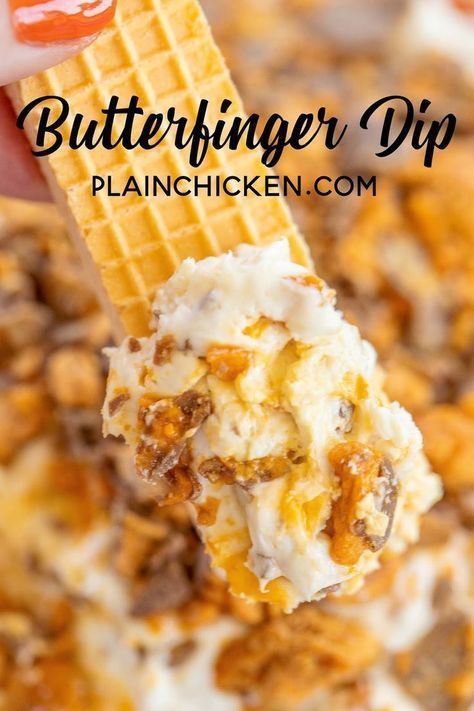 Butterfinger Dip - Football Friday - Plain Chicken -   16 desserts For Parties graham crackers ideas