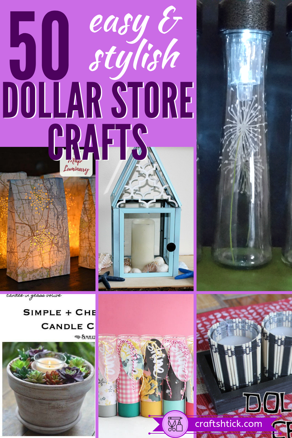 Dollar Tree Crafts And DIY Projects • Craft Shtick -   16 diy projects Dollar Store kids ideas