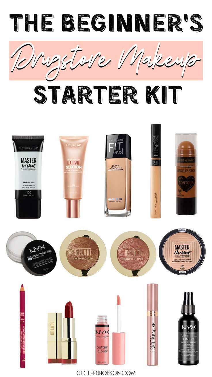 Drugstore Makeup Starter Kit For Beginners - Colleen Hobson -   16 makeup Collection dream ideas