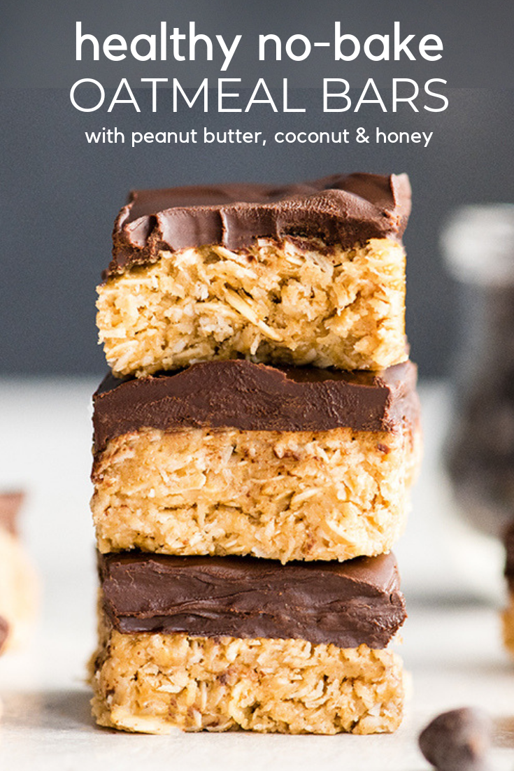 Healthy No-Bake Oatmeal Bars with Coconut  & Peanut Butter -   16 peanut butter desserts Healthy ideas