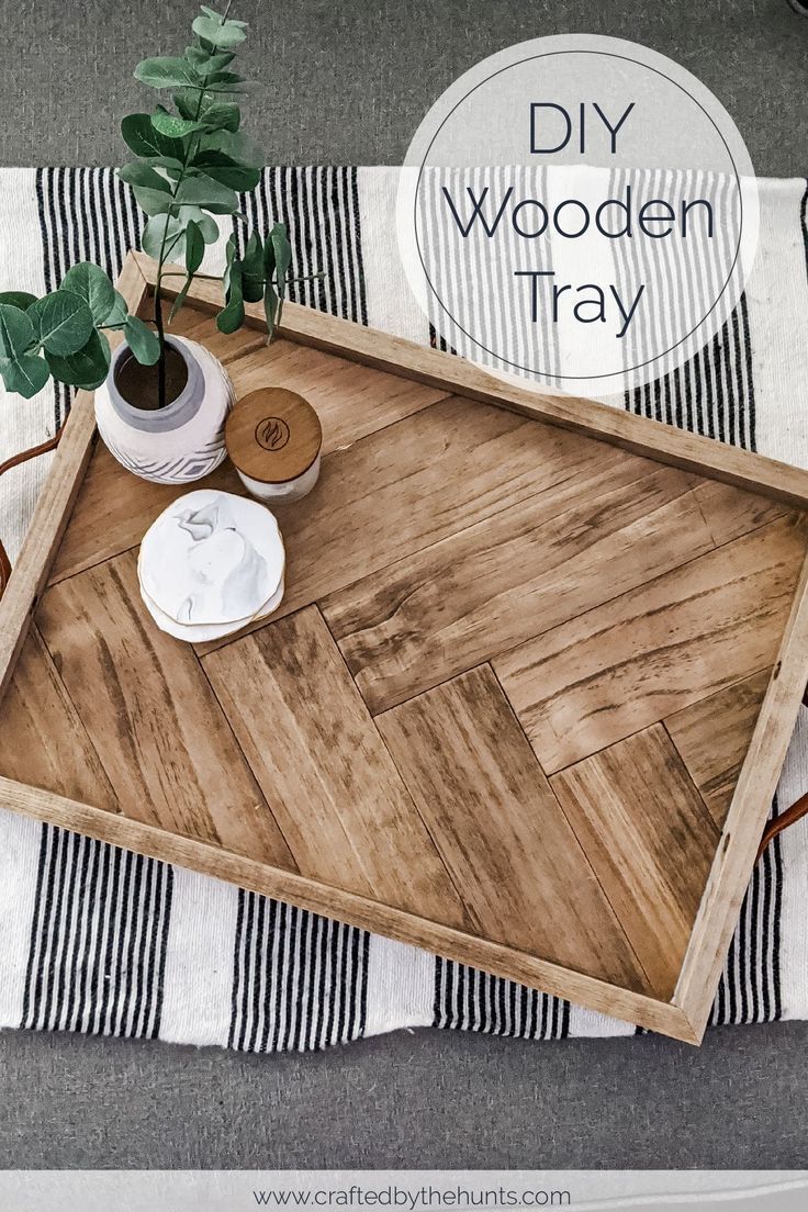 DIY Wooden Herringbone Tray -   17 diy projects Wooden awesome ideas