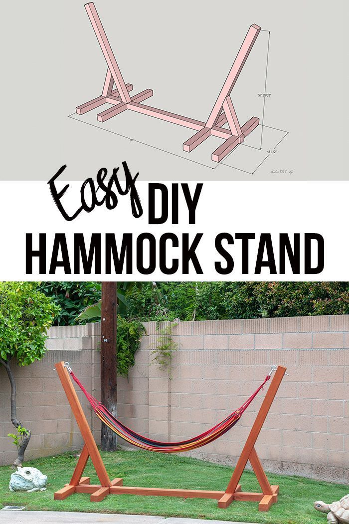Easy DIY Hammock Stand Using 3 Tools - Full Tutorial, Video and Plans -   17 diy projects Wooden awesome ideas