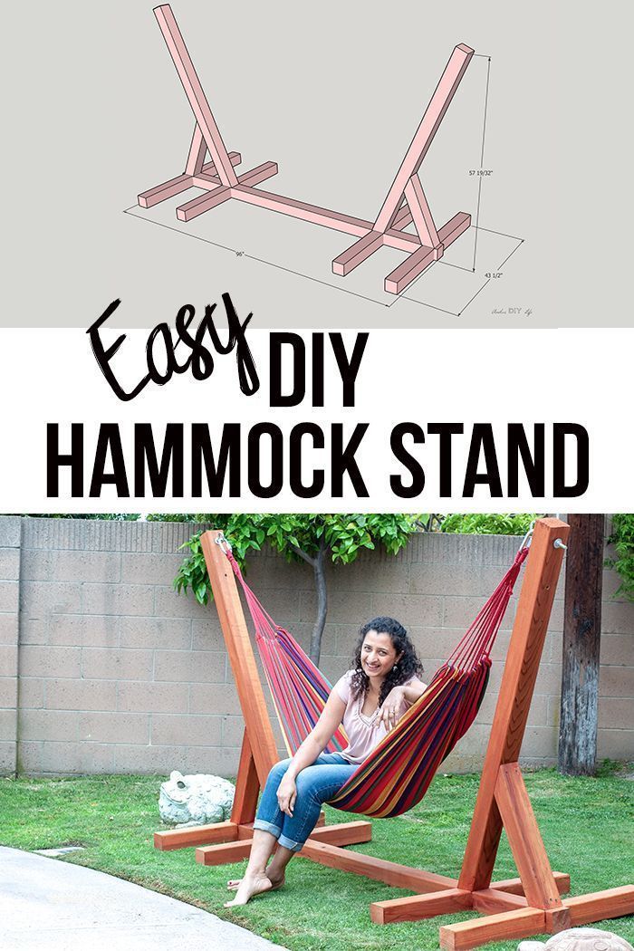 Easy and simple DIY Hammock stand! -   17 diy projects Wooden awesome ideas