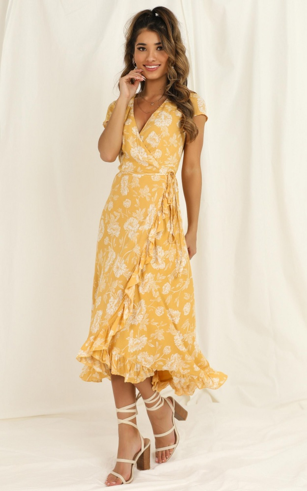 Tropical Scenes Dress in Yellow Floral | Showpo -   17 dress Yellow floral ideas