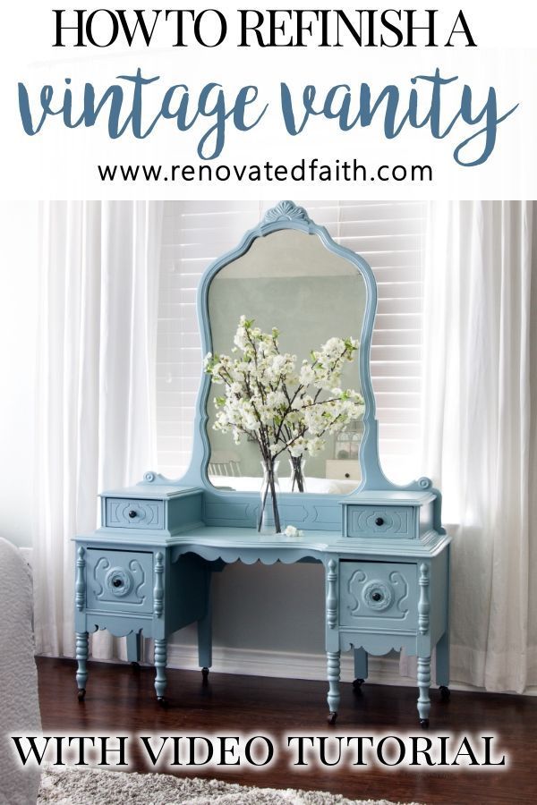 How to Paint Furniture for Beginners (Vintage Vanity Makeover) -   17 farmhouse makeup Vanity ideas
