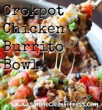Crockpot Chicken Burrito Bowl -   17 healthy recipes weight loss 21 day fix ideas