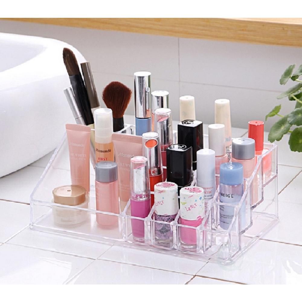 Basicwise 8 in. x 3 in. Acrylic Cosmetic Makeup Storage and Organizer-QI003298 - The Home Depot -   17 makeup Storage kmart ideas