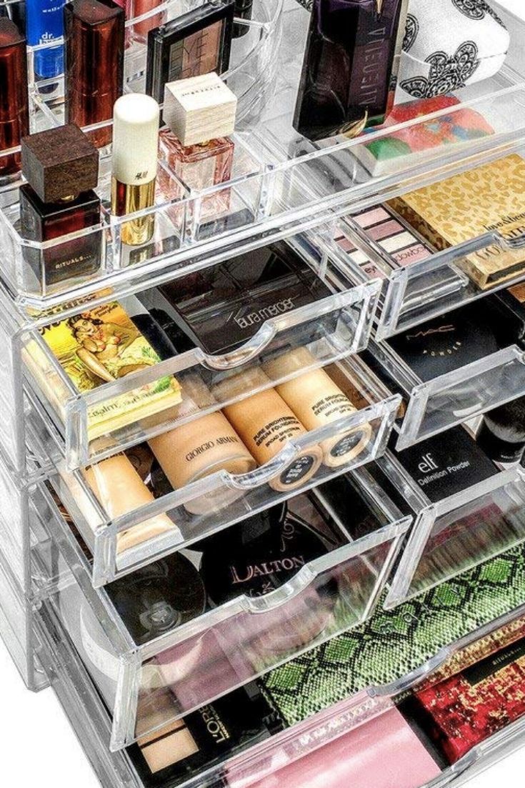 No More Digging For Makeup With These Clear Acrylic Makeup Storage Units | Chiclypoised -   17 makeup Storage kmart ideas