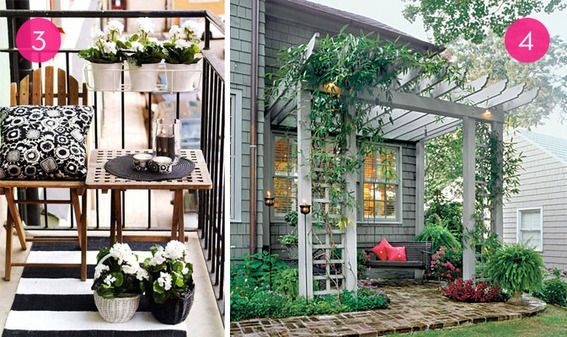 Eye Candy: 10 Inspiring Small Porches And Patios -   17 plants Small porches ideas