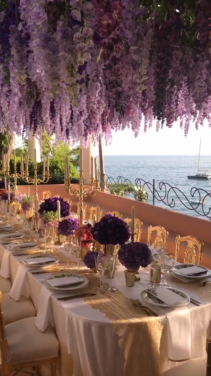 Purple Positano Wedding Reception -   17 wedding Backyard reception ideas