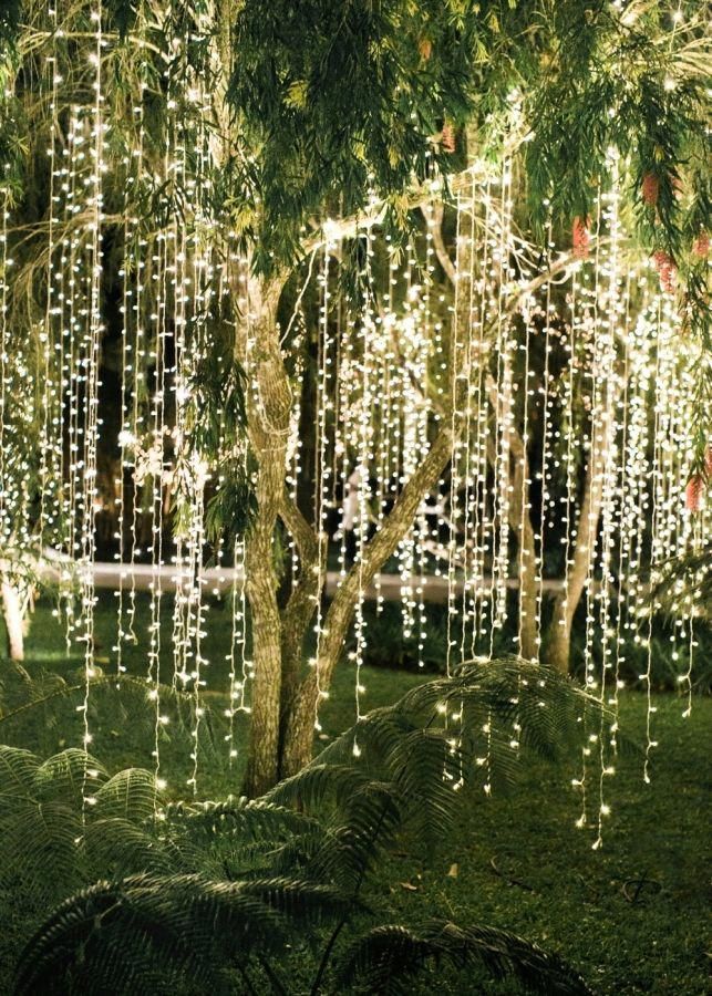Perfect Holiday 300 led Window Curtain Icicle Lights String Fairy Light Wedding Party Home Garden Decorations 3m*3m, Warm White - Walmart.com -   17 wedding Backyard reception ideas