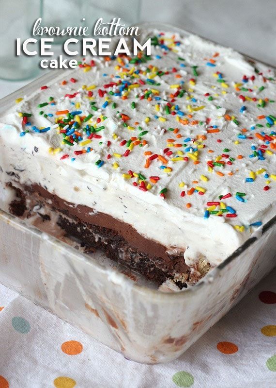 Brownie Bottom Ice Cream Cake -   18 cream cake For Kids ideas