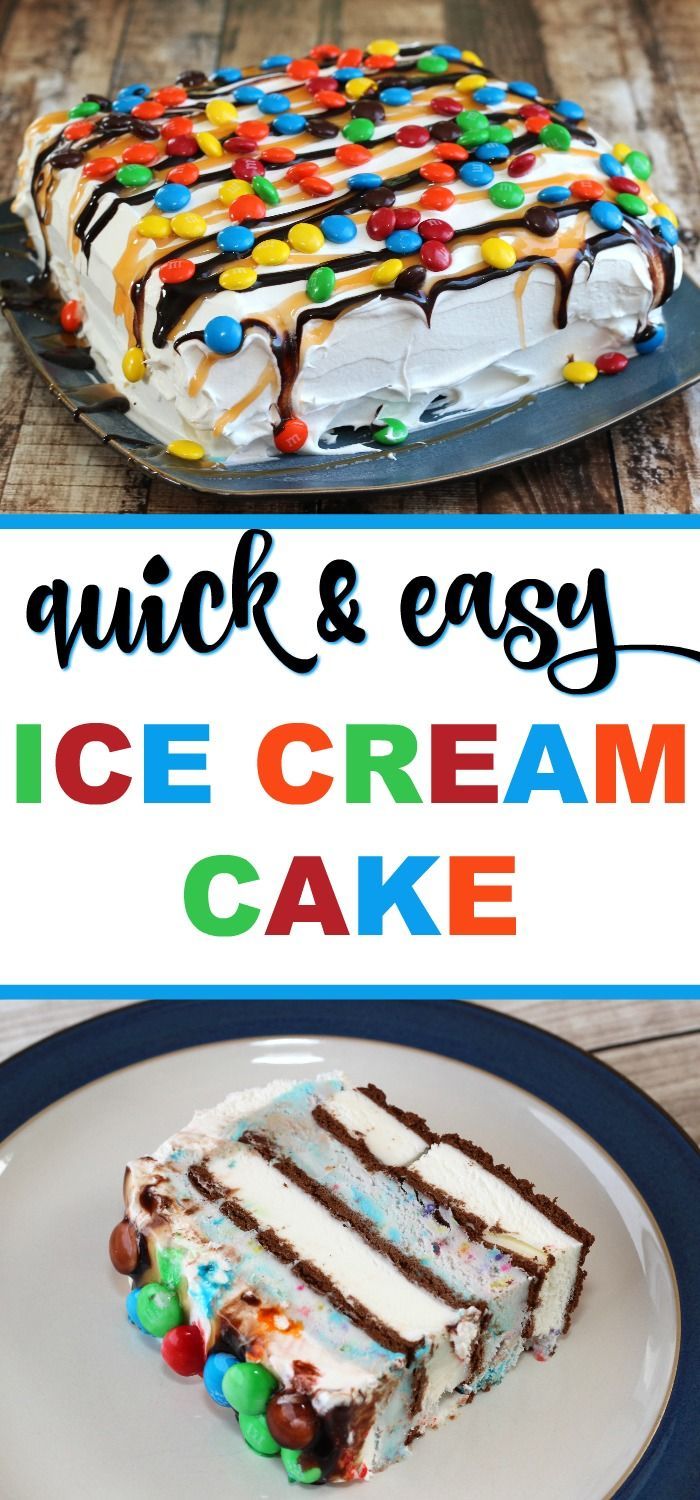 Quick and easy Ice Cream Cake Recipe - Mom vs the Boys -   18 cream cake For Kids ideas