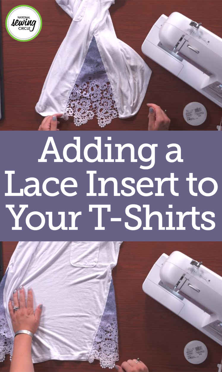 T-Shirt Upcycle: Adding Lace to a Shirt | National Sewing Circle -   18 DIY Clothes Lace sewing projects ideas