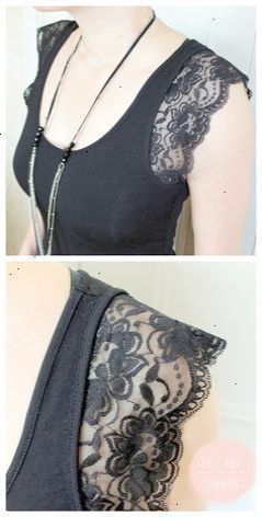 Free Tutorial DIY Lace Sleeve Tee Shirt I Visit www.sewinlove.com.au/tag/tutoria... -   18 DIY Clothes Lace sewing projects ideas