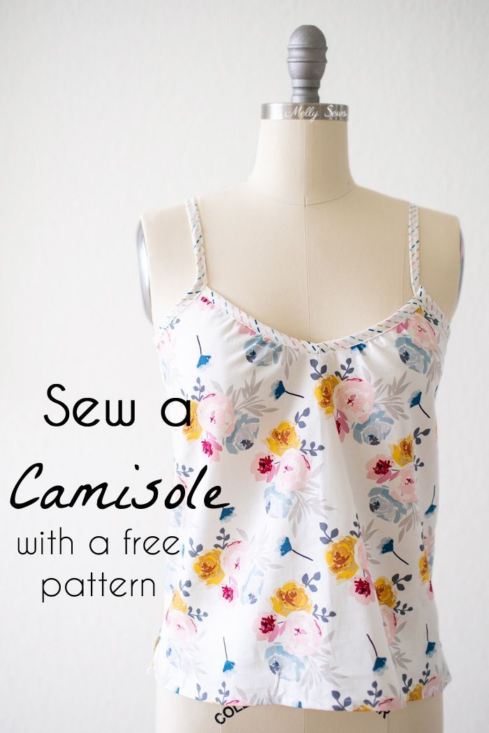 Summer Breeze Tank - Camisole Tutorial - Melly Sews -   18 DIY Clothes Lace sewing projects ideas