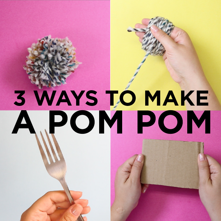 3 Ways to Make a Pom Pom without a Pom Pom Maker -   18 diy projects Cute pom poms ideas