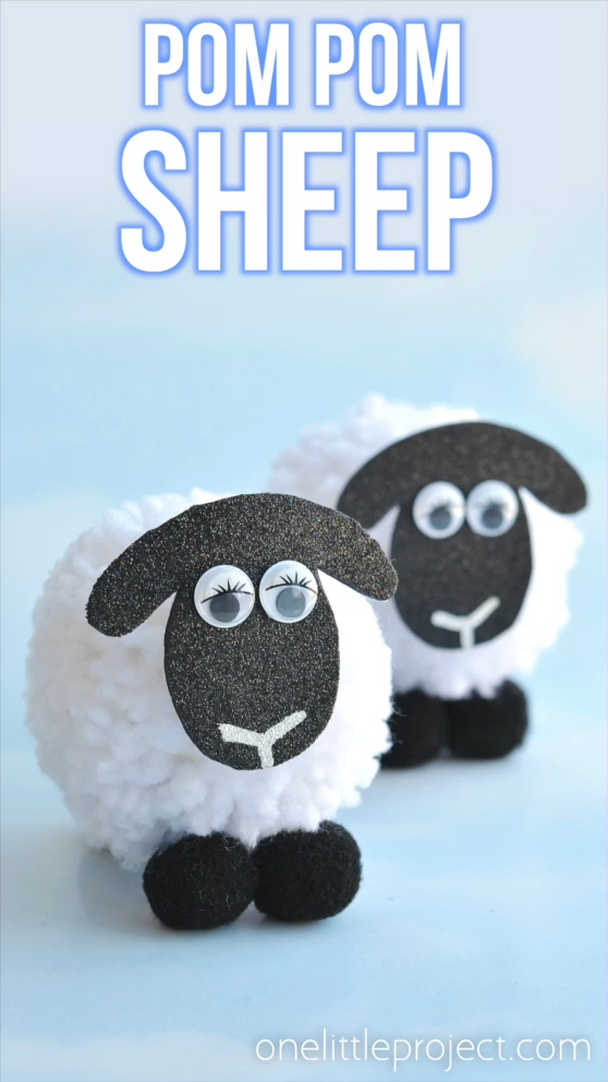 How to Make Pom Pom Sheep -   18 diy projects Cute pom poms ideas