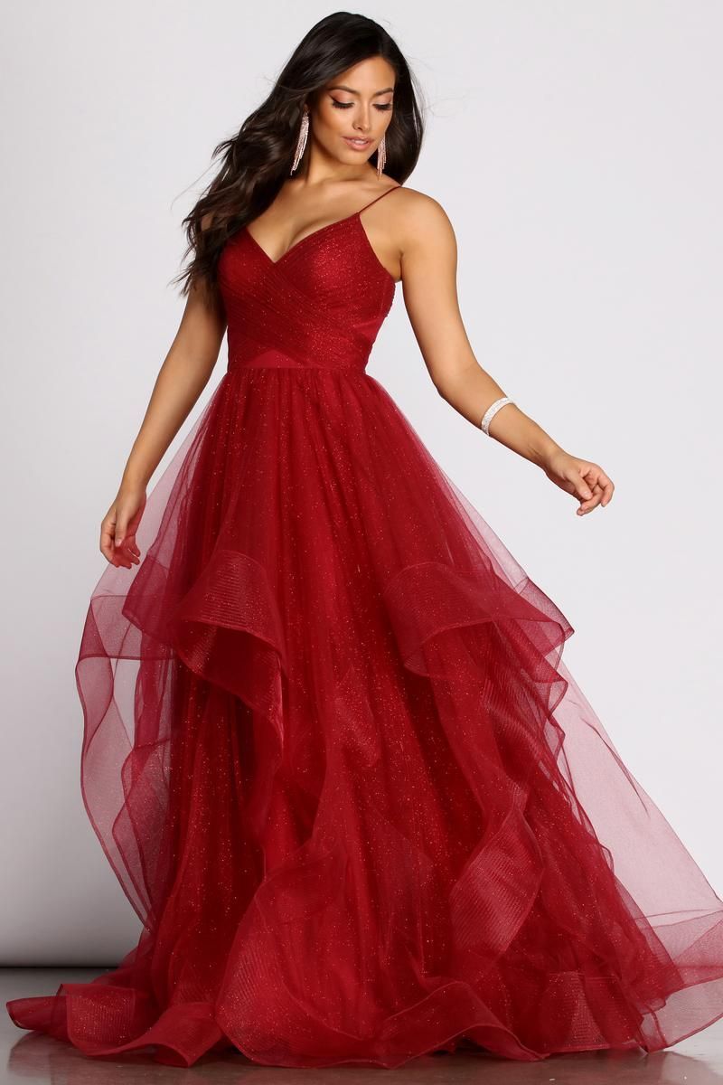 Marianne Tulle Glitter Ball Gown -   18 dress Red wedding ideas