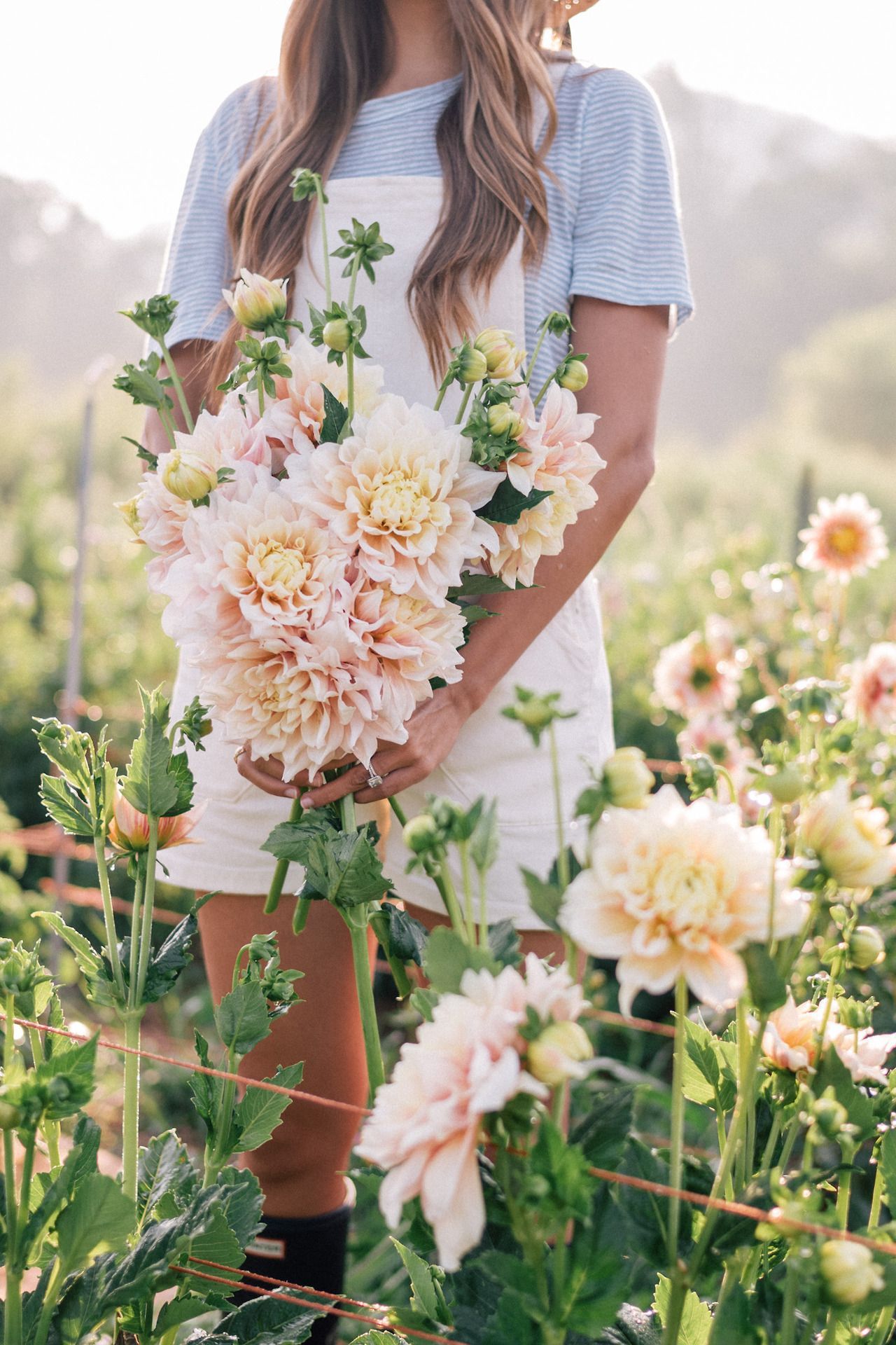 This Flower Farm Will Make You Want To Become A Flower Farmer - Gal Meets Glam -   18 girl planting Flowers ideas