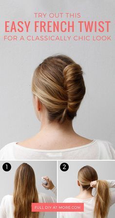 Go Classically Chic With This Easy French Twist - More -   18 hairstyles Casual french twists ideas