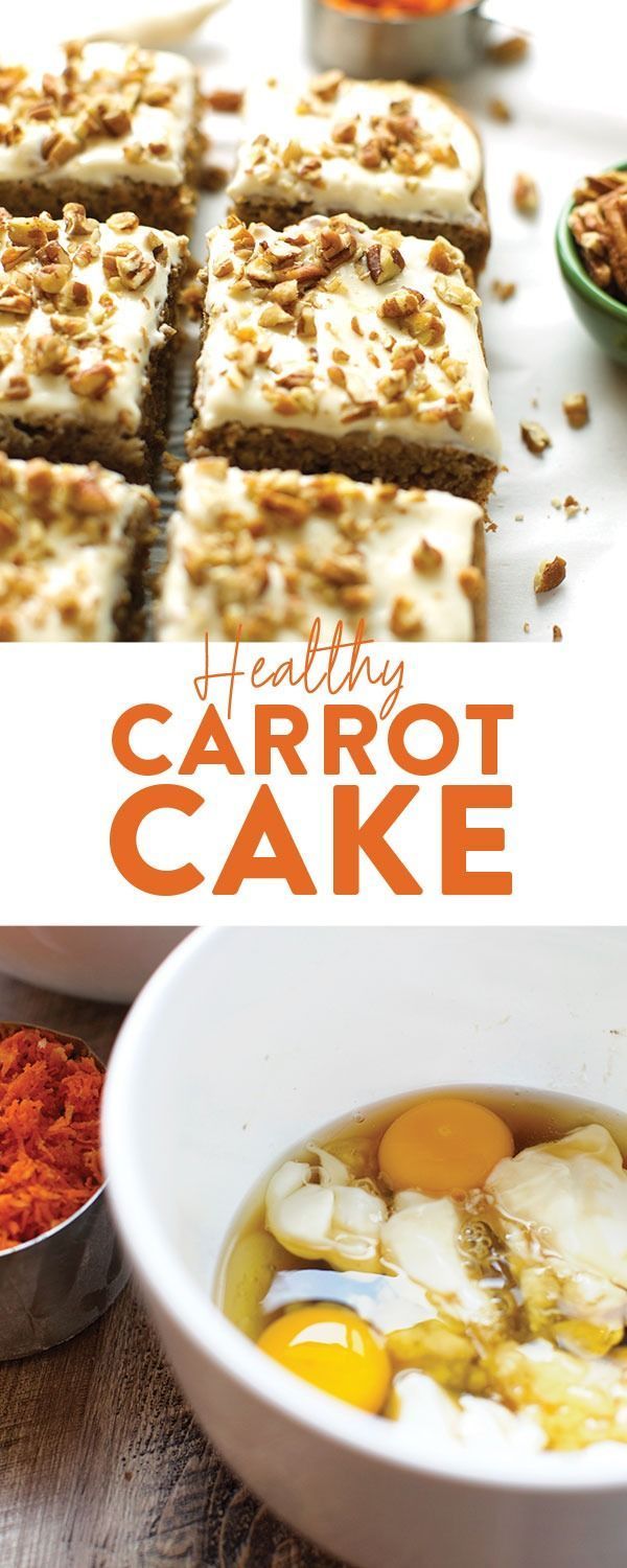 Best Healthy Carrot Cake (w/ cream cheese frosting) - Fit Foodie Finds -   19 cake Apple coconut oil ideas