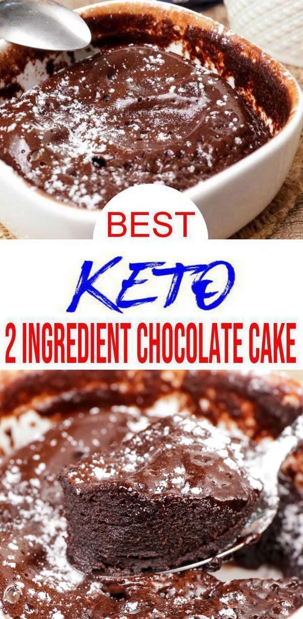 2 Ingredient Keto Chocolate Cake – BEST Chocolate Cake – {Easy} NO Sugar Low Carb Recipe -   19 desserts Easy recipes ideas