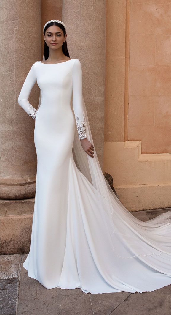 These Long sleeve wedding dresses are showstopper -   19 dress Silk the bride ideas