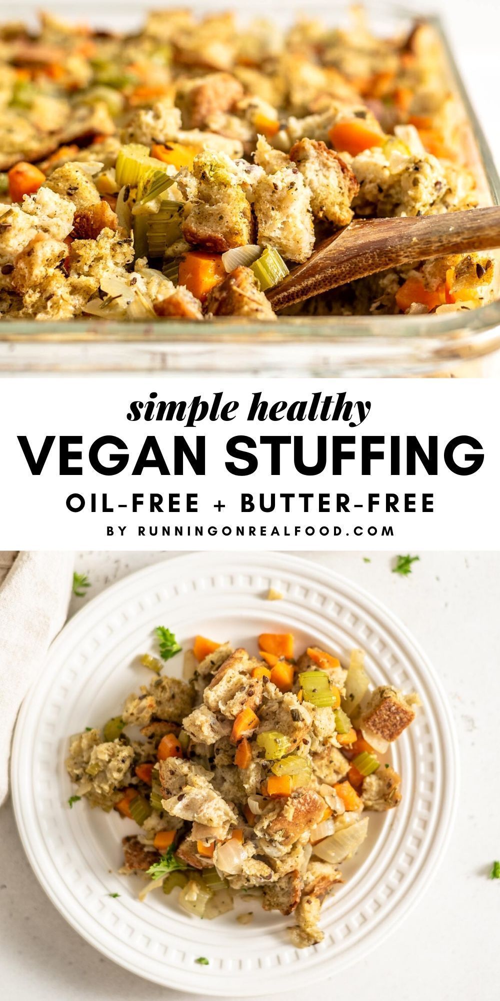 Easy Vegan Stuffing Recipe - Running on Real Food -   19 easy holiday Recipes ideas