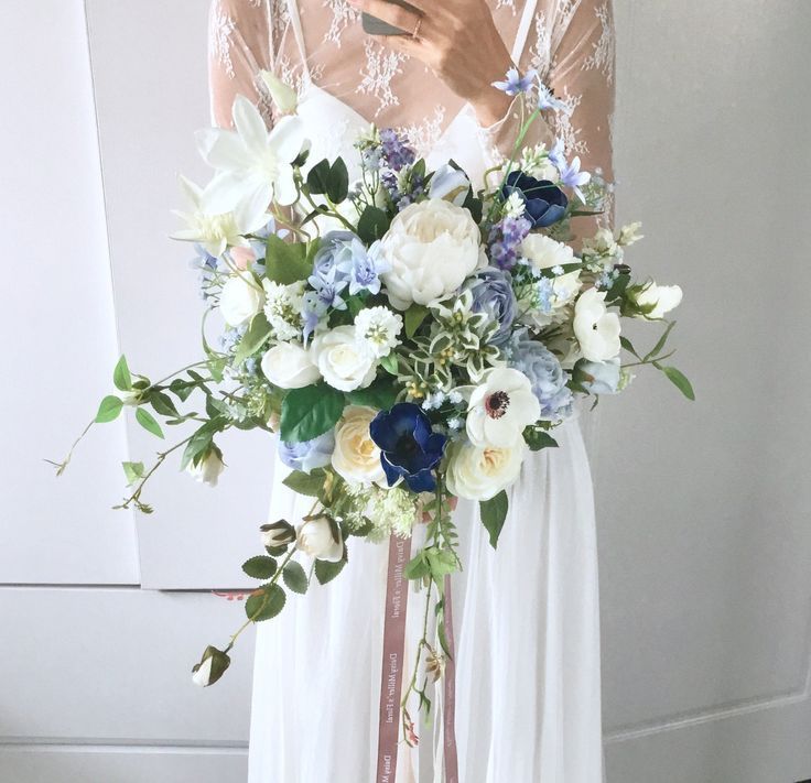 Artificial bouquet Wedding Bouquet blue roses High quality flower home decoration -   19 wedding Blue bouquet ideas