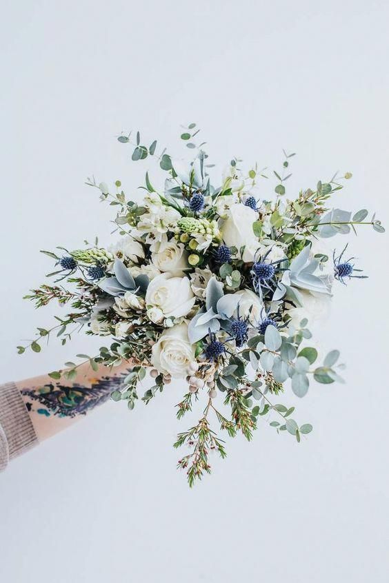 Blue Minimalist Wedding Ideas - Color Palette Inspiration -   19 wedding Blue bouquet ideas