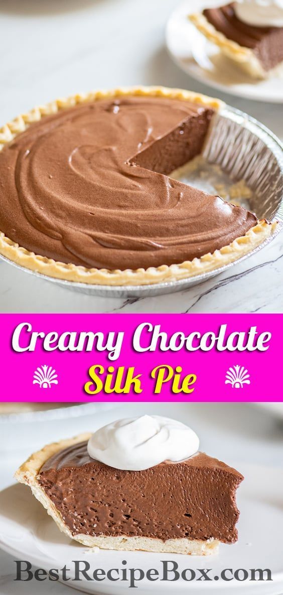 creamy chocolate silk pie -   21 desserts Holiday 4 ingredients ideas