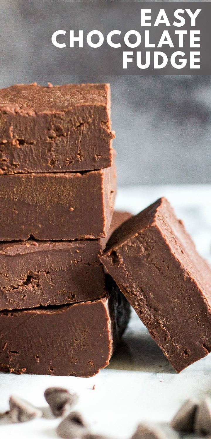 Easy Chocolate Fudge | Marsha's Baking Addiction -   21 desserts Holiday 4 ingredients ideas