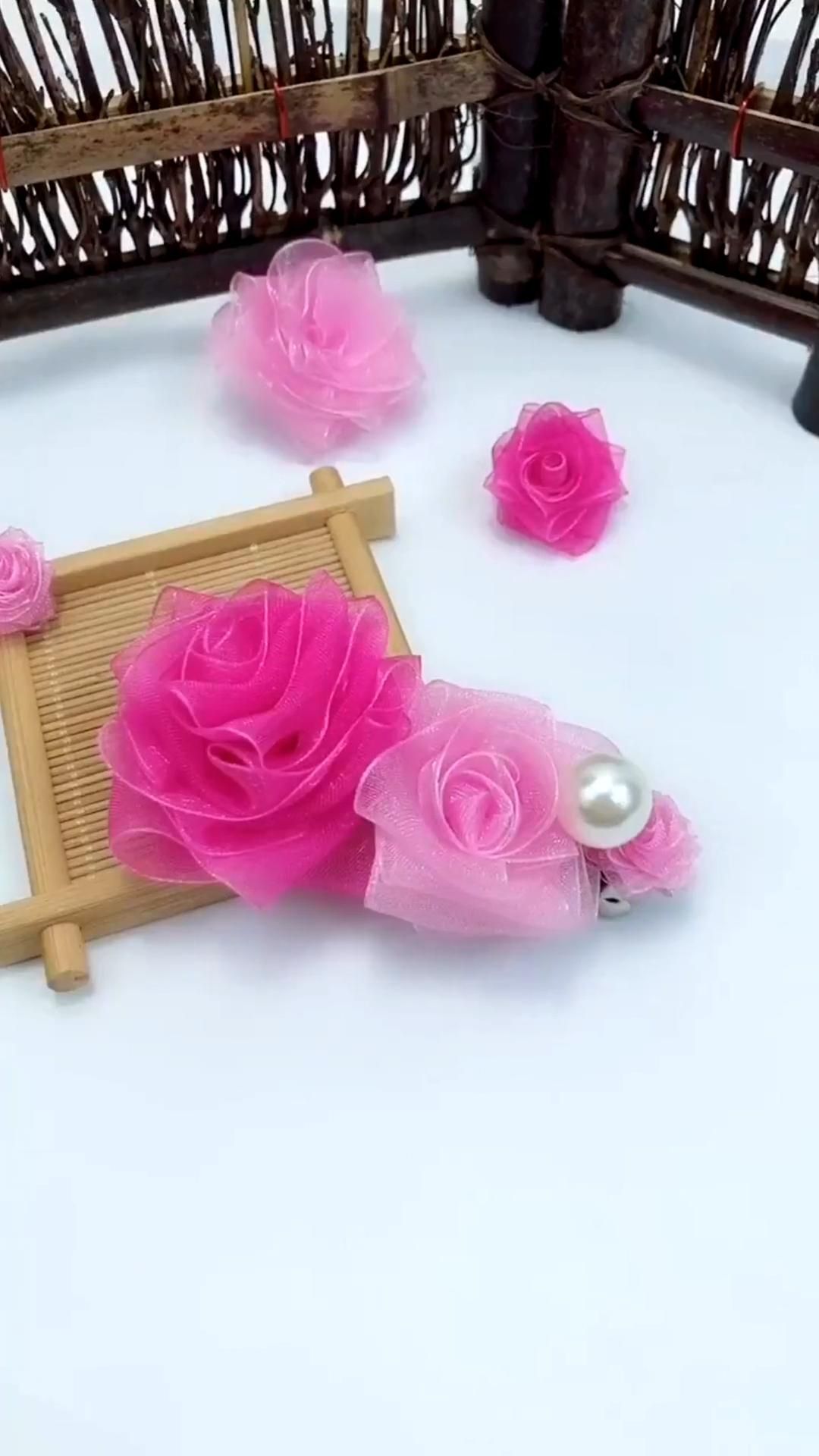 The Easy Way to Make Ribbon Flowers by Hand -   22 simple fabric crafts Videos ideas